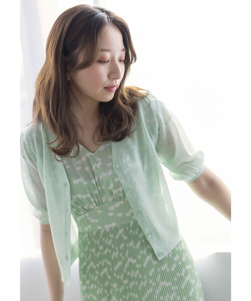 TOCCA(トッカ)の「【WEB限定】【TOCCA LAVENDER】Seer Short-sleeved Cardigan カーディガン(カーディガン/ボレロ・レディース・スモーキーグリーン系/ピンク系/イエロー系/サックスブルー系/ホワイト系・F)」の18枚目の写真