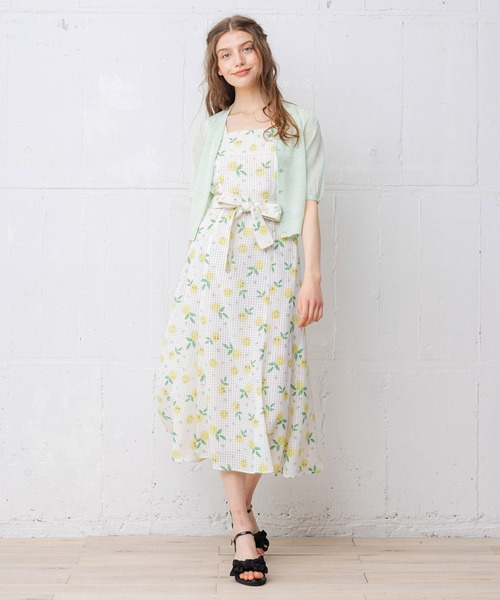 TOCCA(トッカ)の「【WEB限定】【TOCCA LAVENDER】Seer Short-sleeved Cardigan カーディガン(カーディガン/ボレロ・レディース・スモーキーグリーン系/ピンク系/イエロー系/サックスブルー系/ホワイト系・F)」の13枚目の写真