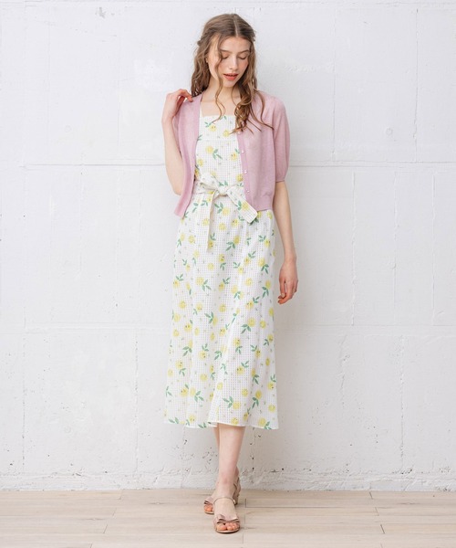 TOCCA(トッカ)の「【WEB限定】【TOCCA LAVENDER】Seer Short-sleeved Cardigan カーディガン(カーディガン/ボレロ・レディース・スモーキーグリーン系/ピンク系/イエロー系/サックスブルー系/ホワイト系・F)」の16枚目の写真