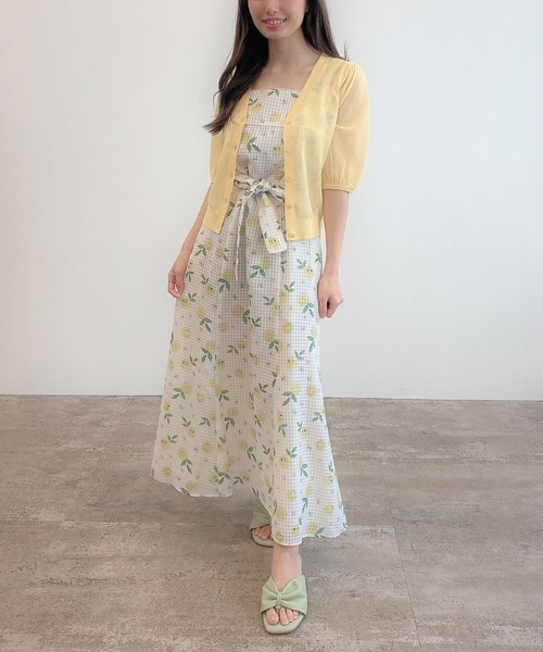 TOCCA(トッカ)の「【WEB限定】【TOCCA LAVENDER】Seer Short-sleeved Cardigan カーディガン(カーディガン/ボレロ・レディース・スモーキーグリーン系/ピンク系/イエロー系/サックスブルー系/ホワイト系・F)」の8枚目の写真