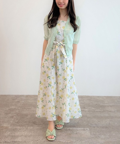 TOCCA - seaトッカ カーディガン　パープル、薄グリーン セール】【WEB限定】【TOCCA LAVENDER】Seer Short-sleeved Cardigan