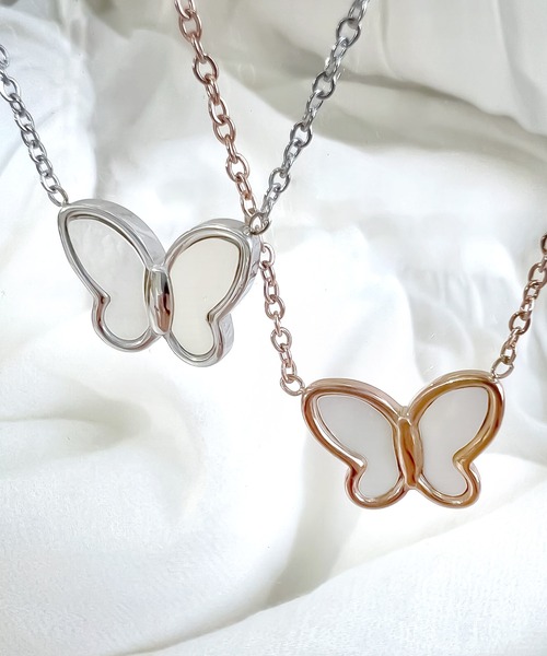 blackdia ocean シェルバタフライネックレス（ネックレス）｜blackdia