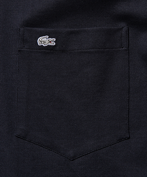 LACOSTE●ボタンダウン ポロシャツ サイズ4 新品 ネイビー ビズポロ LACOSTE ラコステ マイクロチェック ポロシャツ PH6364-99
