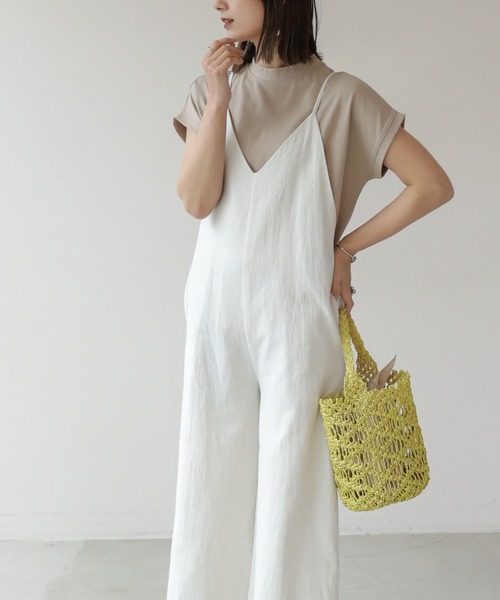 frames RAY CASSIN（フレームスレイカズン）の「WEB限定．コットンリネンオールインワン（つなぎ/オールインワン・レディース・オフホワイト/ブルー/スミクロ・FREE）」の19枚目の写真