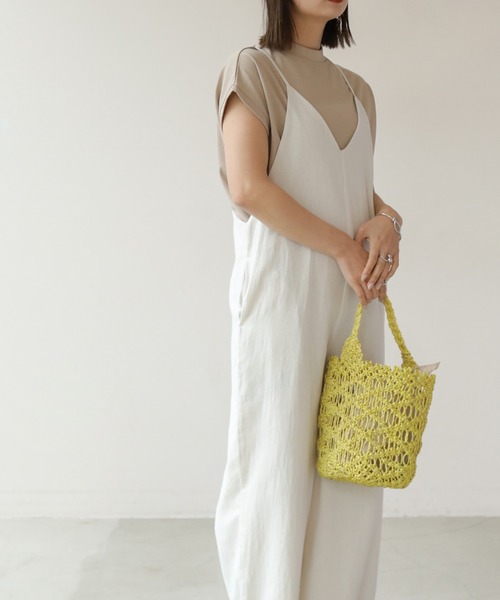 frames RAY CASSIN（フレームスレイカズン）の「WEB限定．コットンリネンオールインワン（つなぎ/オールインワン・レディース・オフホワイト/ブルー/スミクロ・FREE）」の20枚目の写真