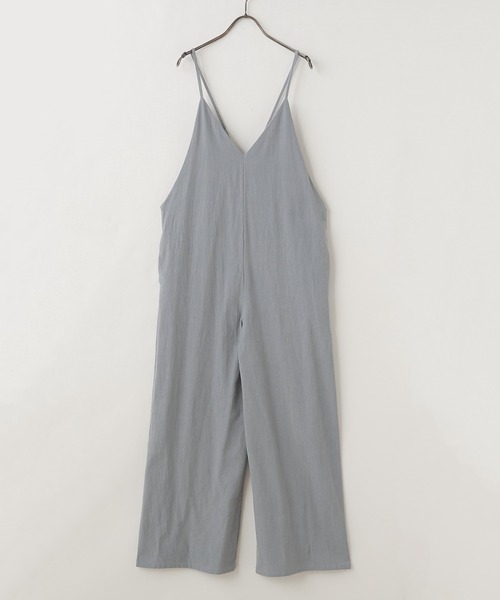 frames RAY CASSIN（フレームスレイカズン）の「WEB限定．コットンリネンオールインワン（つなぎ/オールインワン・レディース・オフホワイト/ブルー/スミクロ・FREE）」の7枚目の写真