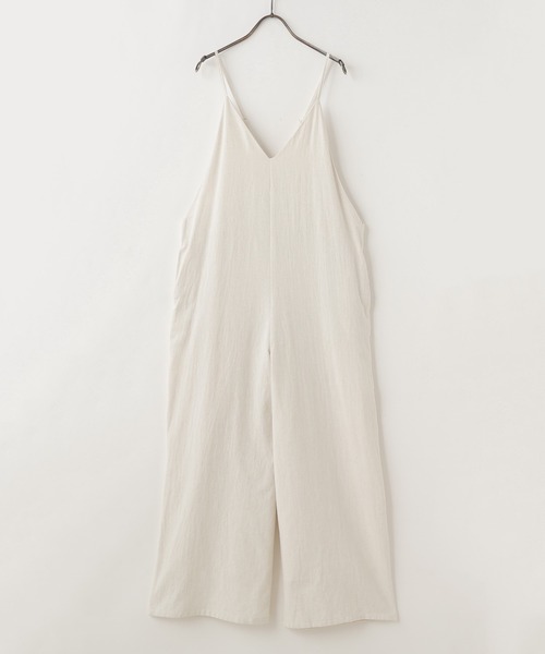 frames RAY CASSIN（フレームスレイカズン）の「WEB限定．コットンリネンオールインワン（つなぎ/オールインワン・レディース・オフホワイト/ブルー/スミクロ・FREE）」の11枚目の写真
