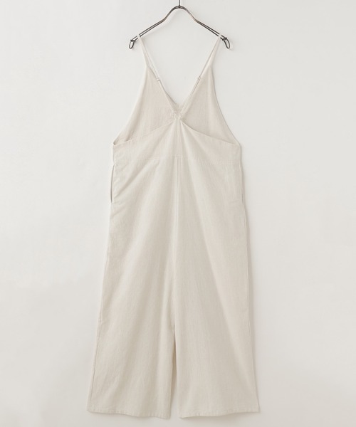 frames RAY CASSIN（フレームスレイカズン）の「WEB限定．コットンリネンオールインワン（つなぎ/オールインワン・レディース・オフホワイト/ブルー/スミクロ・FREE）」の5枚目の写真