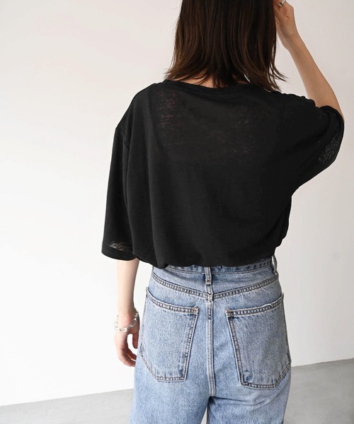   Jeans レディース Tシャツ 半袖 Diffused Monologo DC ディーシー 半袖 Tシャツ レディース スクエアネック