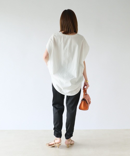 RIVE DROITE（リヴドロワ）の「ドッキングフレンチカットソー（Tシャツ/カットソー・レディース・オフホワイト/ブラック/カーキ・FREE）」の9枚目の写真