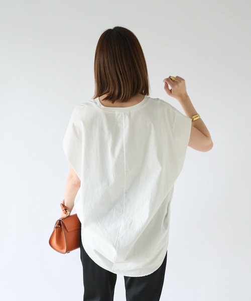 RIVE DROITE（リヴドロワ）の「ドッキングフレンチカットソー（Tシャツ/カットソー・レディース・オフホワイト/ブラック/カーキ・FREE）」の6枚目の写真