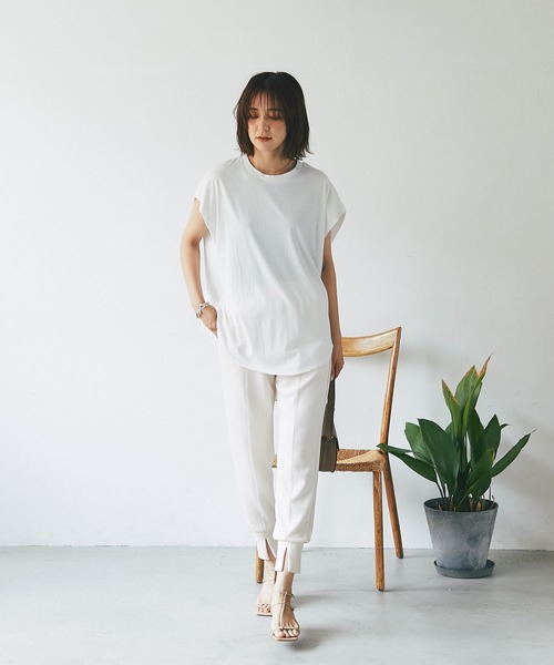 RIVE DROITE（リヴドロワ）の「ドッキングフレンチカットソー（Tシャツ/カットソー・レディース・オフホワイト/ブラック/カーキ・FREE）」の15枚目の写真