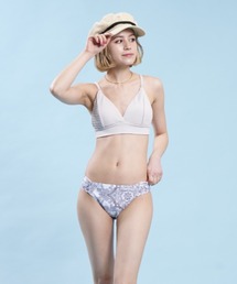 【ムラサキスポーツ別注】TOTASU ELEVEN/トータスイレブン  エスニック柄ショーツ/無地シャーリングビスチェビキニ   22661