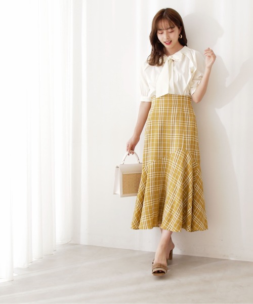 PROPORTION BODY DRESSING（プロポーションボディドレッシング）の「２ＷＡＹリボンブラウス / 1212210503（シャツ/ブラウス・レディース・ホワイト系その他/ブルー系その他/ライトグリーン・FREE）」の7枚目の写真