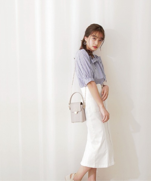 PROPORTION BODY DRESSING（プロポーションボディドレッシング）の「２ＷＡＹリボンブラウス / 1212210503（シャツ/ブラウス・レディース・ホワイト系その他/ブルー系その他/ライトグリーン・FREE）」の10枚目の写真