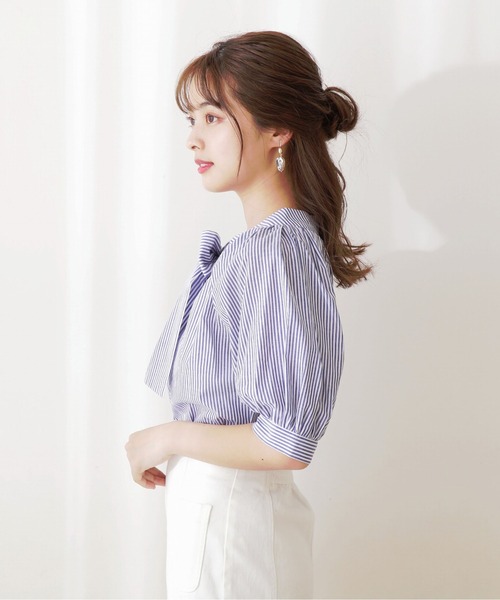 PROPORTION BODY DRESSING（プロポーションボディドレッシング）の「２ＷＡＹリボンブラウス / 1212210503（シャツ/ブラウス・レディース・ホワイト系その他/ブルー系その他/ライトグリーン・FREE）」の6枚目の写真