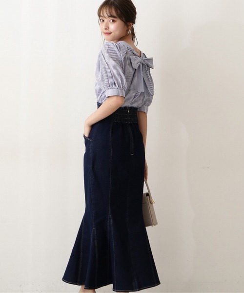 PROPORTION BODY DRESSING（プロポーションボディドレッシング）の「２ＷＡＹリボンブラウス / 1212210503（シャツ/ブラウス・レディース・ホワイト系その他/ブルー系その他/ライトグリーン・FREE）」の14枚目の写真