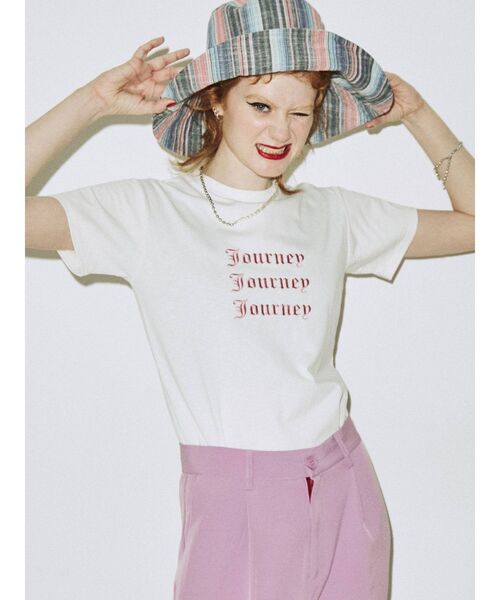 jouetie（ジュエティ）の「Journeyフィット Tシャツ（Tシャツ/カットソー・レディース・ブラック/オフホワイト/ブルー・MEDIUM）」の18枚目の写真