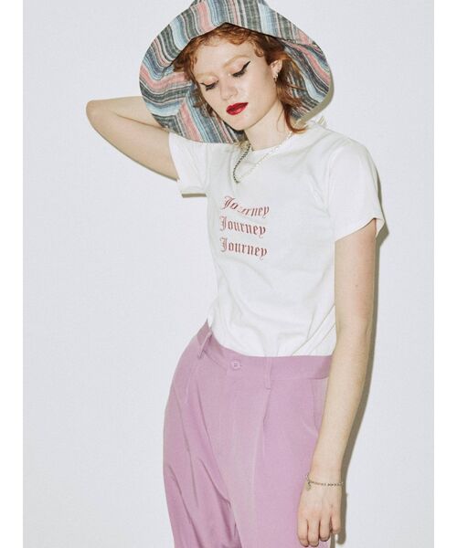 jouetie（ジュエティ）の「Journeyフィット Tシャツ（Tシャツ/カットソー・レディース・ブラック/オフホワイト/ブルー・MEDIUM）」の17枚目の写真