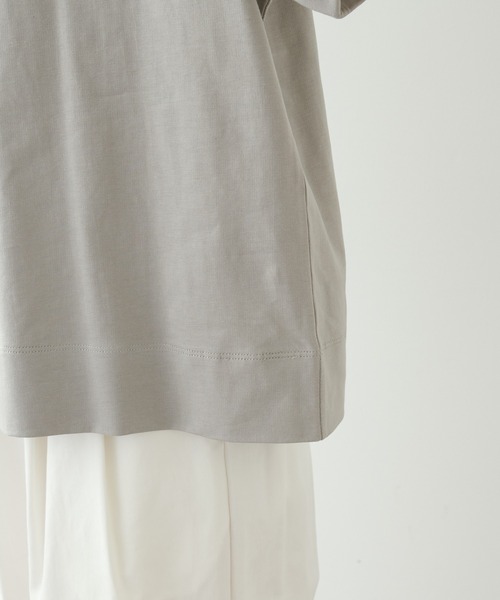 PUAL CE CIN(ピュアルセシン)の「擬麻加工プリントTシャツ(Tシャツ/カットソー・レディース・チャコールグレー/ベージュ/オフホワイト・FREE)」の17枚目の写真