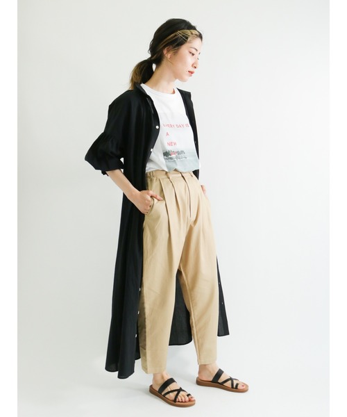 sm2rhythm（サマンサモスモスリズム）の「ギャザーワンピース（ワンピース・レディース・ブラック/グリーン/ベージュ・ﾌﾘ-）」の5枚目の写真