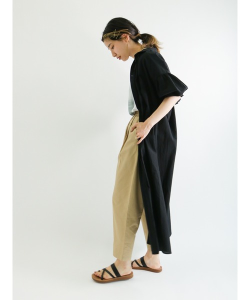 sm2rhythm（サマンサモスモスリズム）の「ギャザーワンピース（ワンピース・レディース・ブラック/グリーン/ベージュ・ﾌﾘ-）」の6枚目の写真