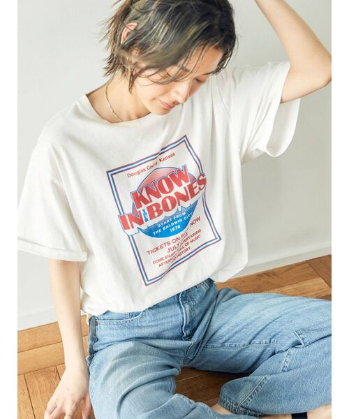 Ungrid（アングリッド）の「ツアーロゴルーズTee（Tシャツ/カットソー・レディース・ピンク/オフホワイト/チャコールグレー/オレンジ・FREE）」の2枚目の写真