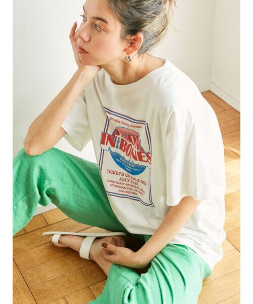 Ungrid（アングリッド）の「ツアーロゴルーズTee（Tシャツ/カットソー・レディース・ピンク/オフホワイト/チャコールグレー/オレンジ・FREE）」の6枚目の写真