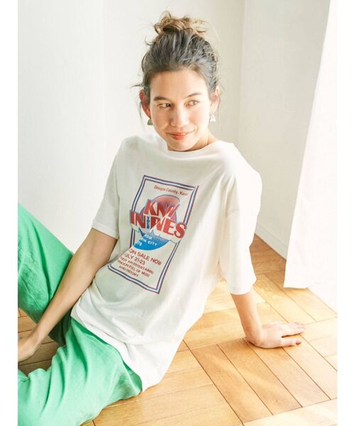 Ungrid（アングリッド）の「ツアーロゴルーズTee（Tシャツ/カットソー・レディース・ピンク/オフホワイト/チャコールグレー/オレンジ・FREE）」の7枚目の写真