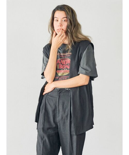 Ungrid（アングリッド）の「ツアーロゴルーズTee（Tシャツ/カットソー・レディース・ピンク/オフホワイト/チャコールグレー/オレンジ・FREE）」の9枚目の写真