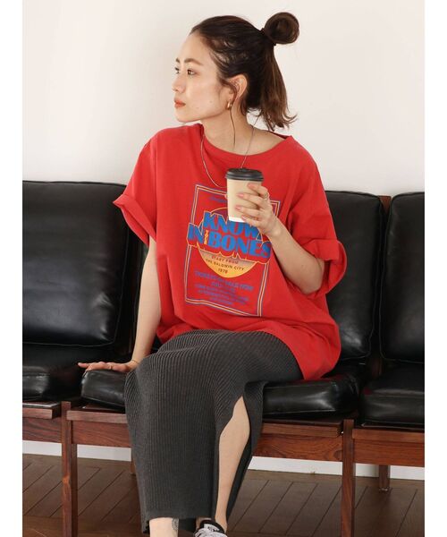 Ungrid（アングリッド）の「ツアーロゴルーズTee（Tシャツ/カットソー・レディース・ピンク/オフホワイト/チャコールグレー/オレンジ・FREE）」の13枚目の写真