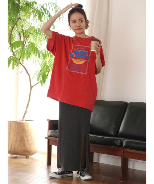 Ungrid（アングリッド）の「ツアーロゴルーズTee（Tシャツ/カットソー・レディース・ピンク/オフホワイト/チャコールグレー/オレンジ・FREE）」の14枚目の写真