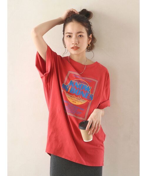 Ungrid（アングリッド）の「ツアーロゴルーズTee（Tシャツ/カットソー・レディース・ピンク/オフホワイト/チャコールグレー/オレンジ・FREE）」の16枚目の写真