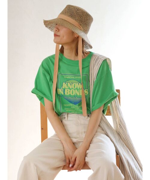 Ungrid（アングリッド）の「ツアーロゴルーズTee（Tシャツ/カットソー・レディース・ピンク/オフホワイト/チャコールグレー/オレンジ・FREE）」の18枚目の写真