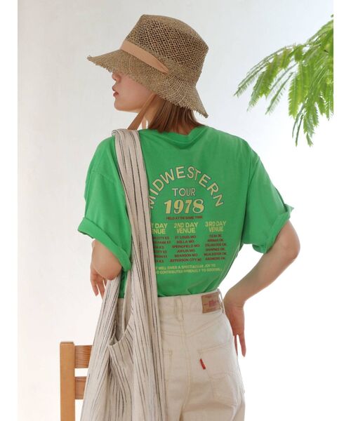 Ungrid（アングリッド）の「ツアーロゴルーズTee（Tシャツ/カットソー・レディース・ピンク/オフホワイト/チャコールグレー/オレンジ・FREE）」の20枚目の写真