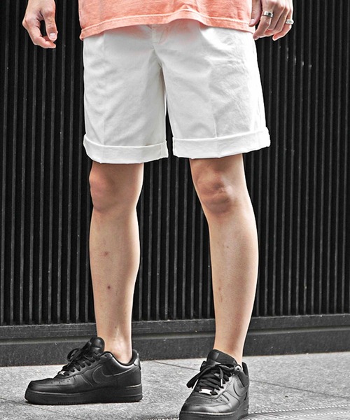 SOMEDIFF】ロールアップハーフパンツ メンズ セミルーズ