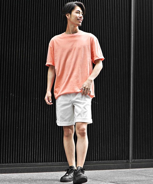 JOKER（ジョーカー）の「【SOMEDIFF】ロールアップハーフパンツ メンズ セミルーズ シルエット ストレッチ コットン タックショーツ 春服（その他パンツ・メンズ・ブラック/ベージュ/オフホワイト・M/L/XL）」の8枚目の写真