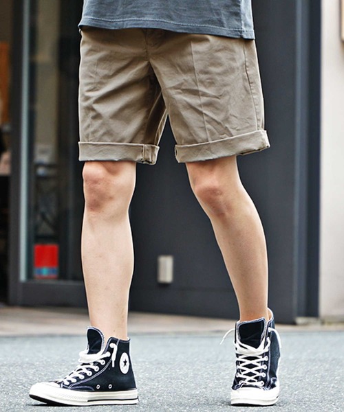 JOKER（ジョーカー）の「【SOMEDIFF】ロールアップハーフパンツ メンズ セミルーズ シルエット ストレッチ コットン タックショーツ 春服（その他パンツ・メンズ・ブラック/ベージュ/オフホワイト・M/L/XL）」の12枚目の写真