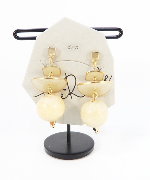 The Rule(ザルール)の「The Rule ザルール:Lantana pierced earring:ランタナ ピアス(ピアス(両耳用)・レディース・ダークブラウン/ブラウン/キャメル/オフホワイト・FREE)」の7枚目の写真