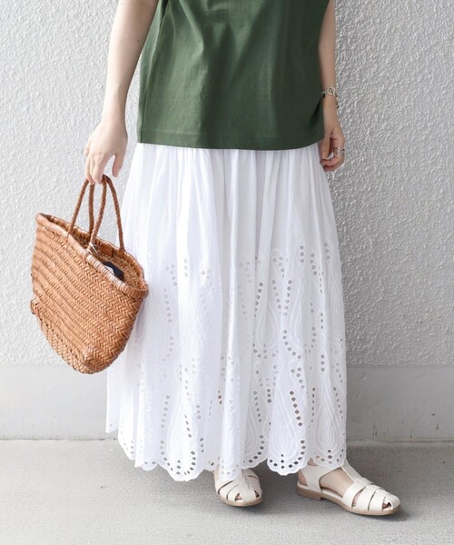 SHIPS(シップス)の「【SHIPS別注】Sohana:〈手洗い可能〉カットワークレーススカート◆(スカート・レディース・ホワイト/ダークグレー・ONE SIZE)」の15枚目の写真