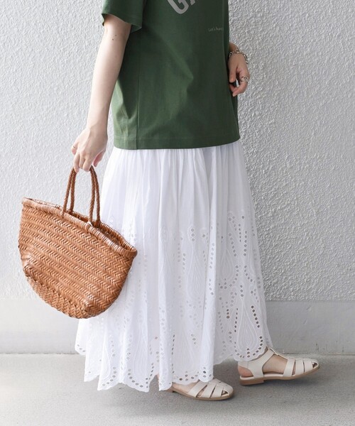 SHIPS(シップス)の「【SHIPS別注】Sohana:〈手洗い可能〉カットワークレーススカート◆(スカート・レディース・ホワイト/ダークグレー・ONE SIZE)」の17枚目の写真