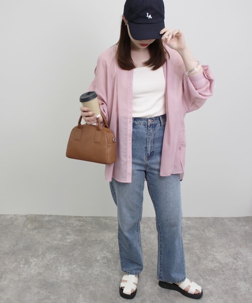 MLI'A(エムリア)の「ショルダースリットシアーシャツ(シャツ/ブラウス・レディース・ミント/ピンク/ブルー系3/アイボリー・M)」の21枚目の写真