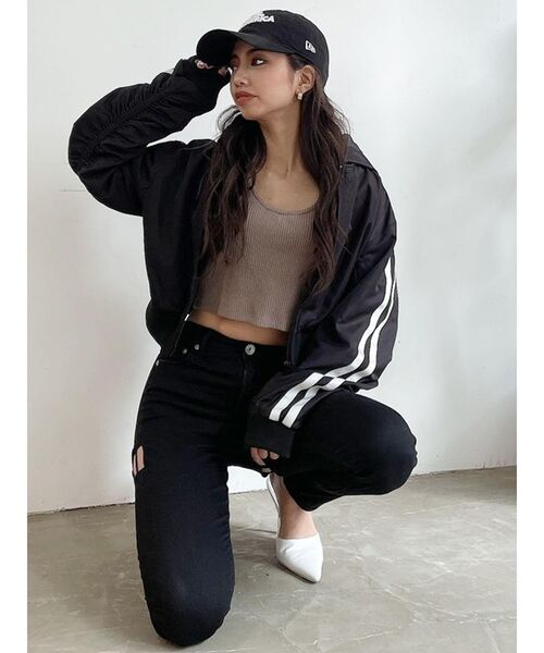 GYDA(ジェイダ)の「2WAYバインダーショートTシャツ(Tシャツ/カットソー・レディース・ブラック/ベージュ/オフホワイト/ミント・FREE)」の19枚目の写真