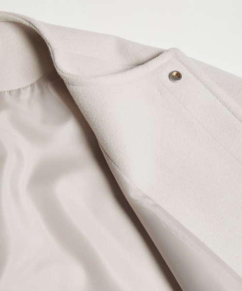 ROPE' PICNIC（ロペピクニック）の「ノーカラージャージメルトンコート（その他アウター・レディース・ブラック/グレー/ベージュ系その他/サックスブルー・38）」の9枚目の写真