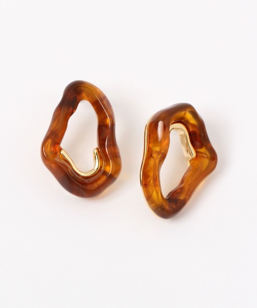 niko and...（ニコアンド）の「変形デザインピアス（ピアス（両耳用）・レディース・ブラウン/グリーン/その他・0）」の2枚目の写真