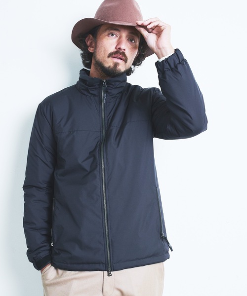 Magine（マージン）の「PE TAFFETA STAND 2TONE THINSULATE BLOUSON:ポリエステル タフタ スタンド 2トーン シンサレート ブルゾン 22AW（ナイロンジャケット・メンズ・ブラック/ネイビー/グレー/オリーブ×ブラック・44/46/48）」の2枚目の写真