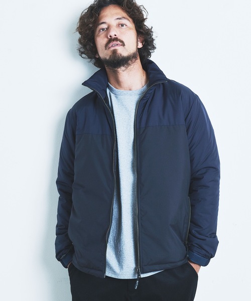Magine（マージン）の「PE TAFFETA STAND 2TONE THINSULATE BLOUSON:ポリエステル タフタ スタンド 2トーン シンサレート ブルゾン 22AW（ナイロンジャケット・メンズ・ブラック/ネイビー/グレー/オリーブ×ブラック・44/46/48）」の18枚目の写真