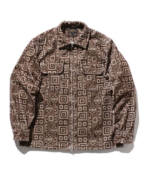 BEAMS PLUS（ビームスプラス）の「BEAMS PLUS / コーデュロイ プリント ジッパー ブルゾン（ブルゾン・メンズ・ダークブラウン/ライトブラウン・S/M/L/X-LARGE）」の16枚目の写真
