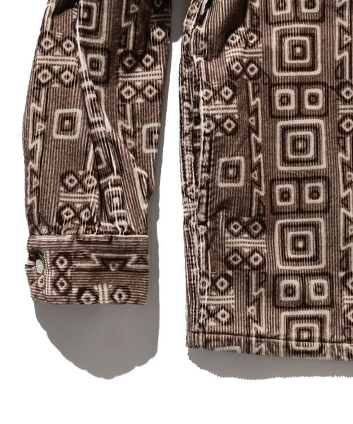 BEAMS PLUS（ビームスプラス）の「BEAMS PLUS / コーデュロイ プリント ジッパー ブルゾン（ブルゾン・メンズ・ダークブラウン/ライトブラウン・S/M/L/X-LARGE）」の5枚目の写真