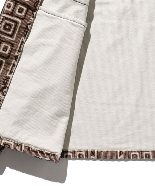 BEAMS PLUS（ビームスプラス）の「BEAMS PLUS / コーデュロイ プリント ジッパー ブルゾン（ブルゾン・メンズ・ダークブラウン/ライトブラウン・S/M/L/X-LARGE）」の15枚目の写真